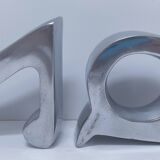 Paire de serre-livres "A" et "Z" en fonte d'aluminium