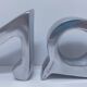 pair of bookends "a" and "z" cast aluminum