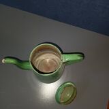Cafetière émaillée verte