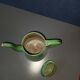 Green enameled coffee pot