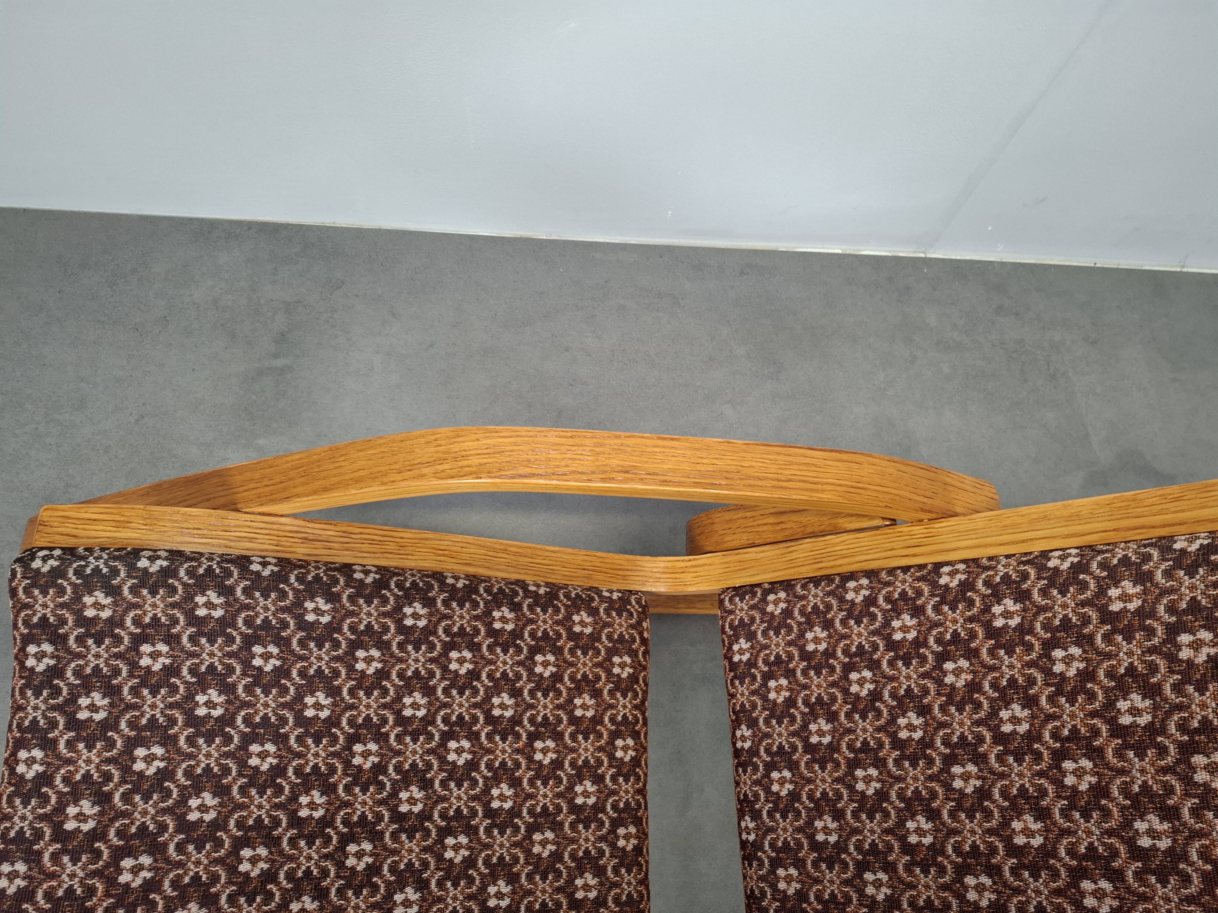 1930s Art Deco Czechoslovak Bentwood Rocking Chair with Original Upholstery