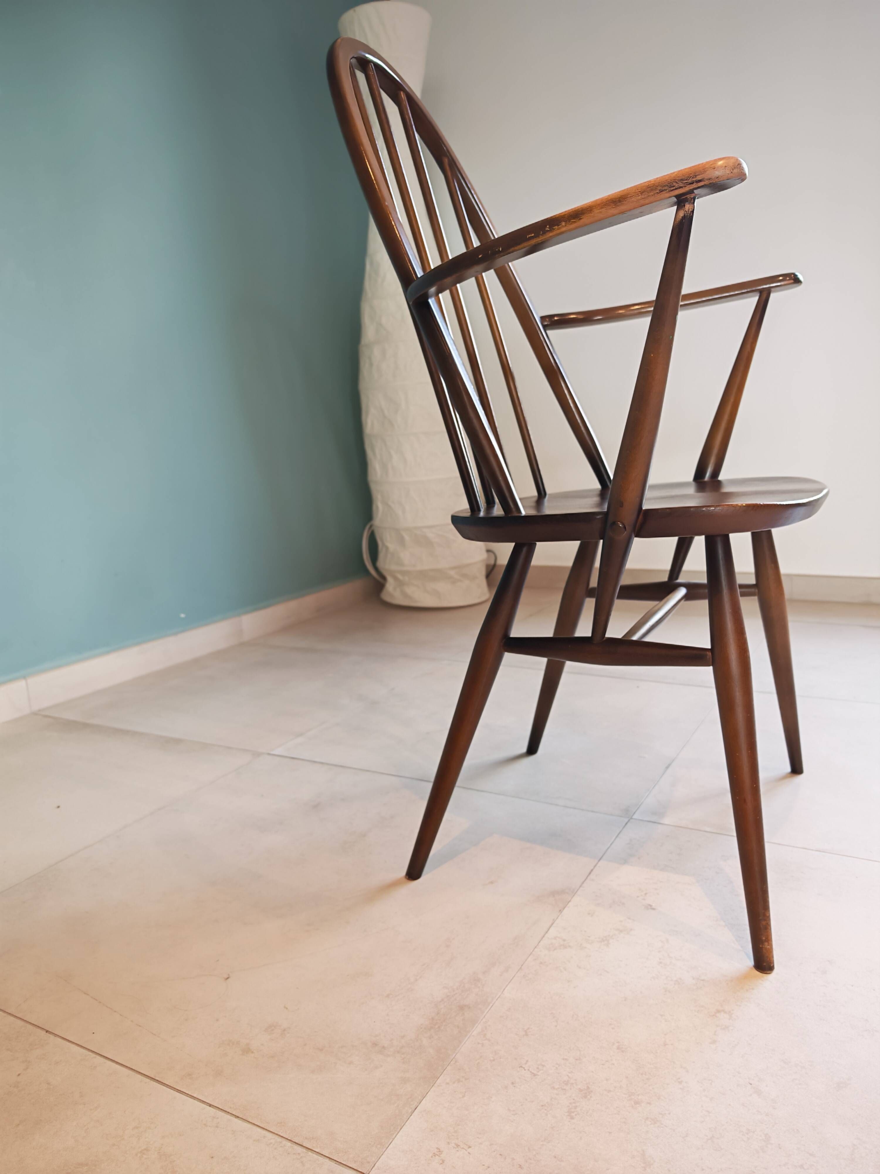 Ensemble chaise et fauteuil à barreaux attribués à Ercol Goldsmith, 1960