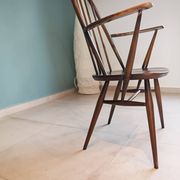 Chair & Armchair Set with Slats 1960 — Attributed to Ercol Goldsmith (St