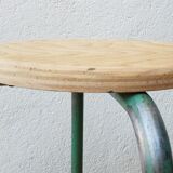 High metal and wood stool