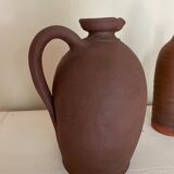 Jar and terracotta bottle