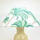 Paire de lampes de table Tommaso Barbi Riviera palmier années 1970 avec coussins assortis