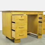 Small vintage oak writing desk, handmade in the 1930s in the Netherlands