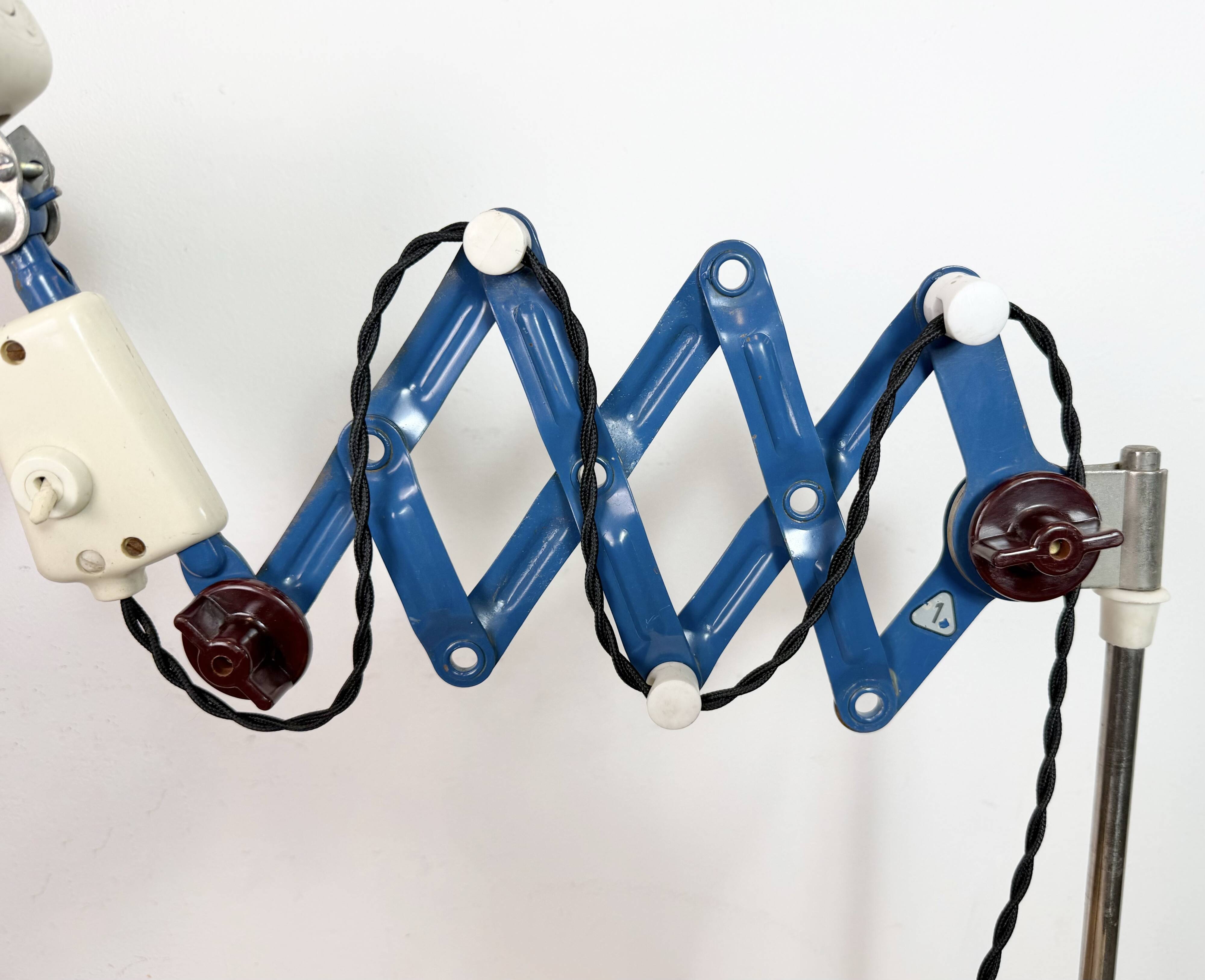 Industrial East German Scissor Lamp from VEB Zweckleuchtenbau Dresden, 1950