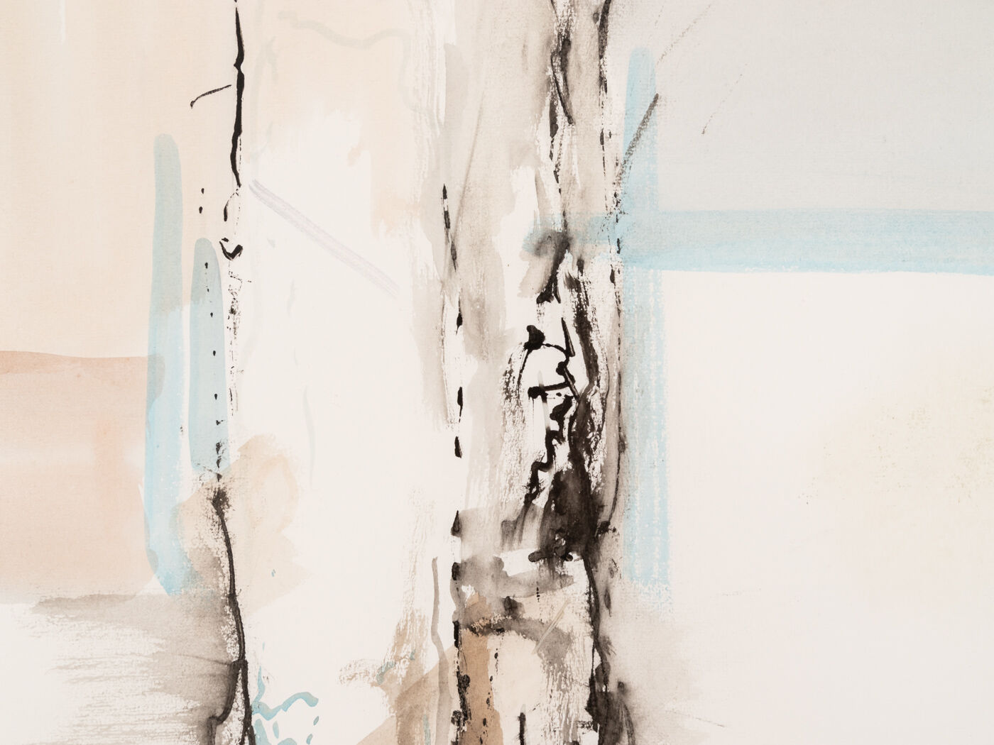 The birch, aquarelle on paper, 53 x 65 cm