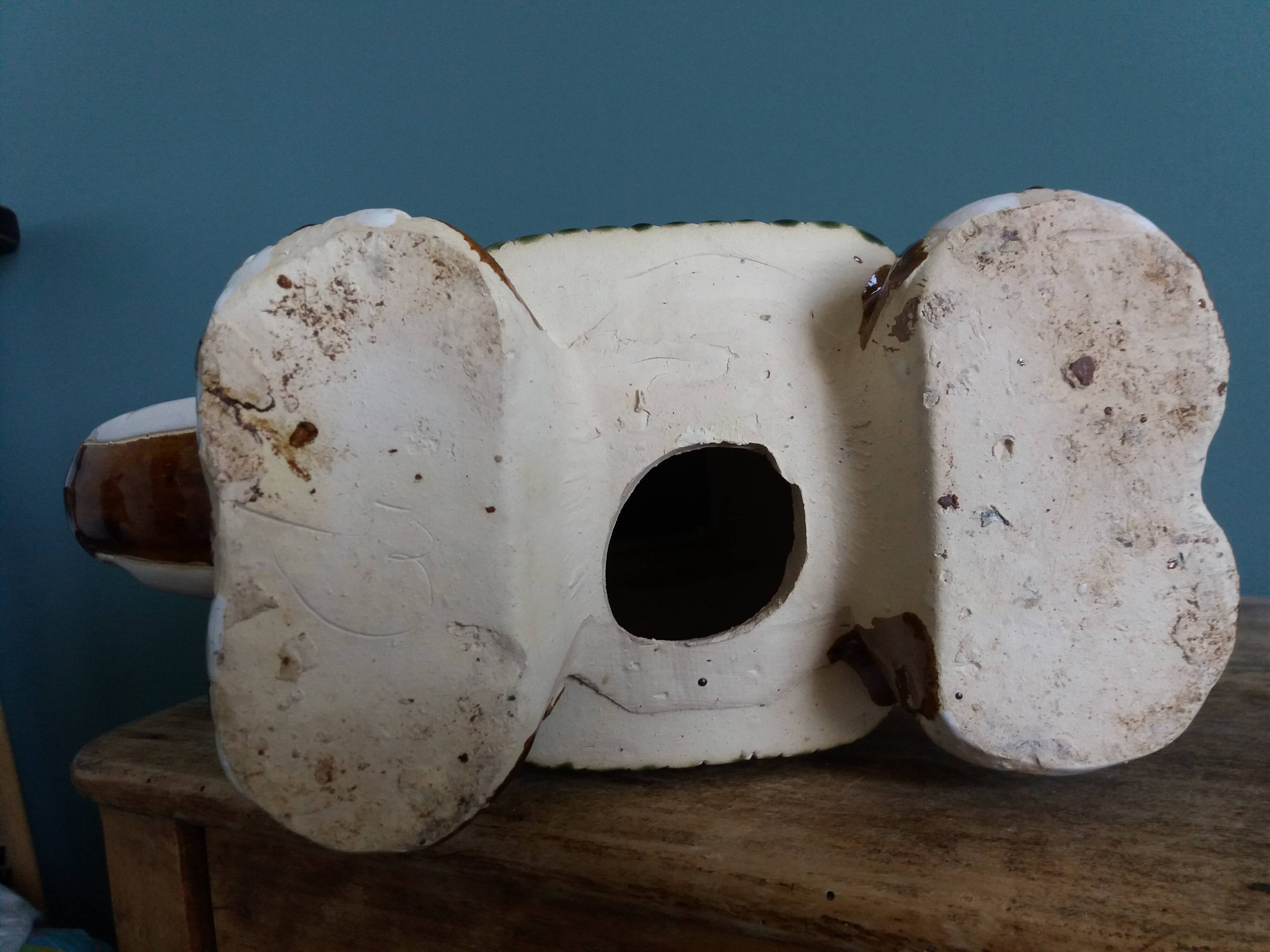 Éléphant porte-plante en céramique