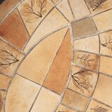 Vallauris wooden and ceramic coffee table