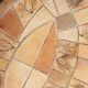 Vallauris wooden and ceramic coffee table