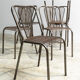 Série de six chaises industrielles tôle performée René Malaval 1950’