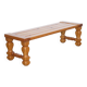 Swedish pine and turned pine bench 1970