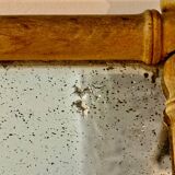 Old quilted wooden mirror