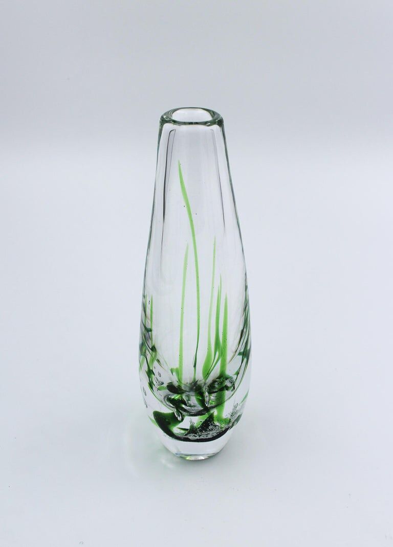 Vicke Lindstrand Glass Vase by Kosta 1960s