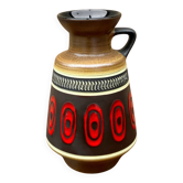 Dümler & Breiden 311-20 handled vase in brown and red ceramic – 1960s
