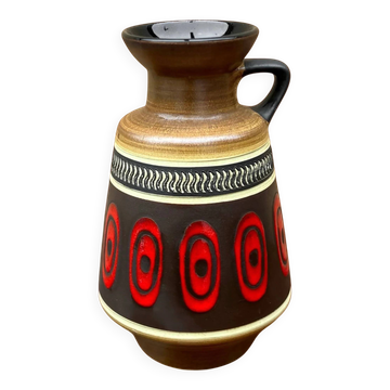 Dümler & Breiden 311-20 handled vase in brown and red ceramic – 1960s