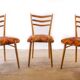 Set of 3 chairs Thonet 1960
