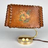 1930s Brass & Parchment Table Lamp