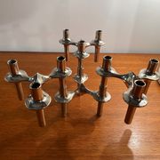 Set of 4 modular candle holders variant Nagel BMF vintage 1970