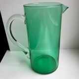 Pichet en verre vert années 70
