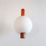 Copper and Glass Pendant Lamps from Hiemstra Evolux, 1960s, Set of 2