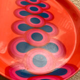 Guzzini orange plate, Ornella Noorda, 1970 design