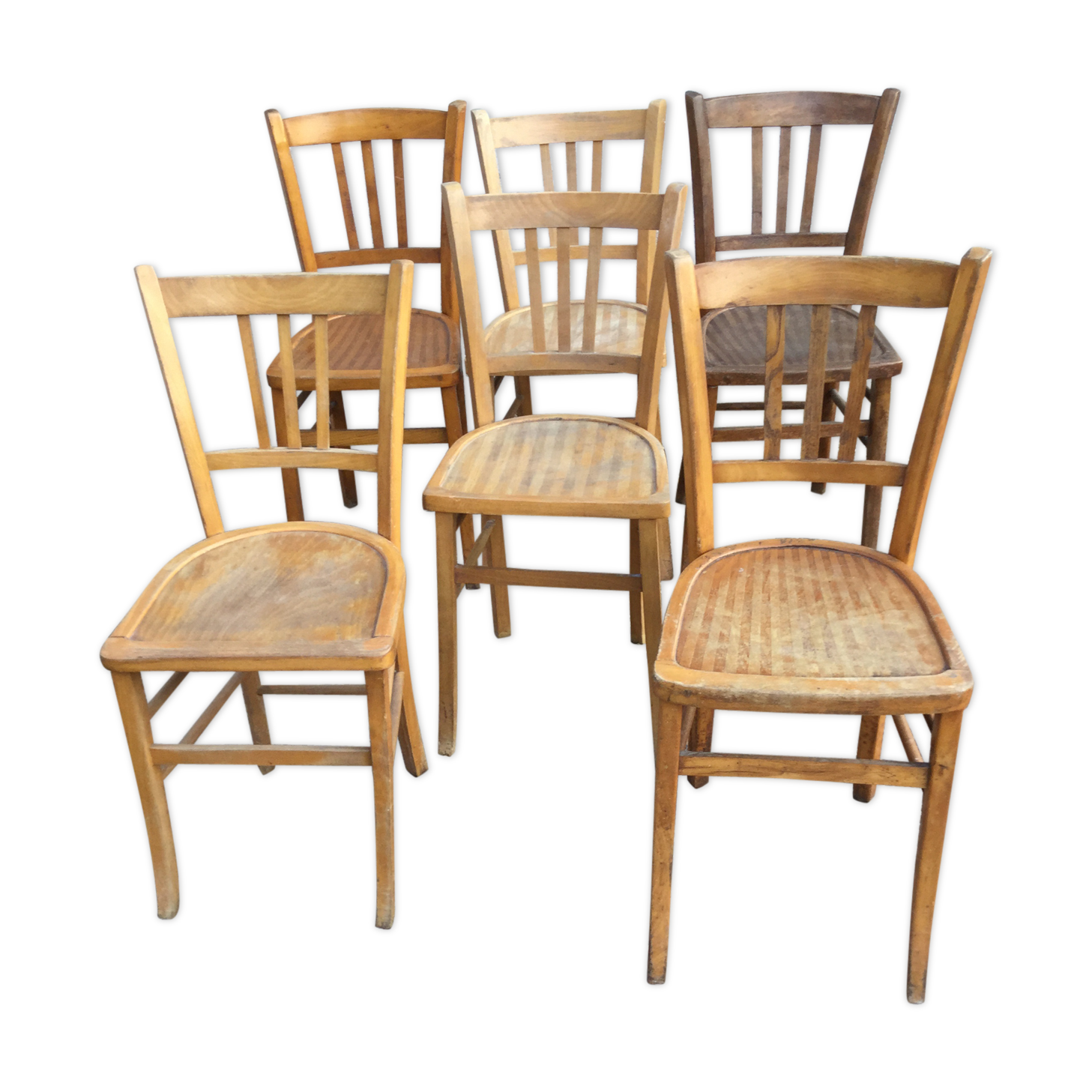 Set de six chaises Bistrot Luterma vintage