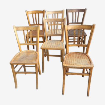 Set de six chaises Bistrot Luterma vintage