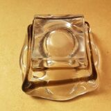 Ancien cendrier cristal transparent & fumé vintage