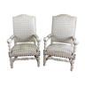 Paire de fauteuils de style louis xiii du 19ème siècle