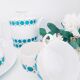 Lot 1 teapot 1 milk pot 2 cups vintage blue