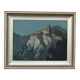 Mid Century Swedish Oil on Canvas “Village Motif” by Bengt Hillgrund