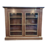 Library - Empire style display cabinet in mahogany and black marble