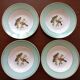 8 soup plates Fenal Badonviller "Birds" vintage 1950s