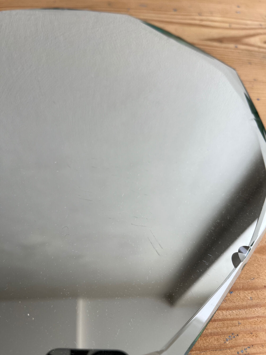 Vintage octagonal bevelled mirror