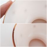 Pink glass vanity jar