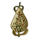 Enamelled brass pear cup