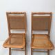 Pair vintage cannesy folding chairs