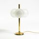 1960s Space Age brass table lamp by Kaiser Leuchten  with 3 glass globes