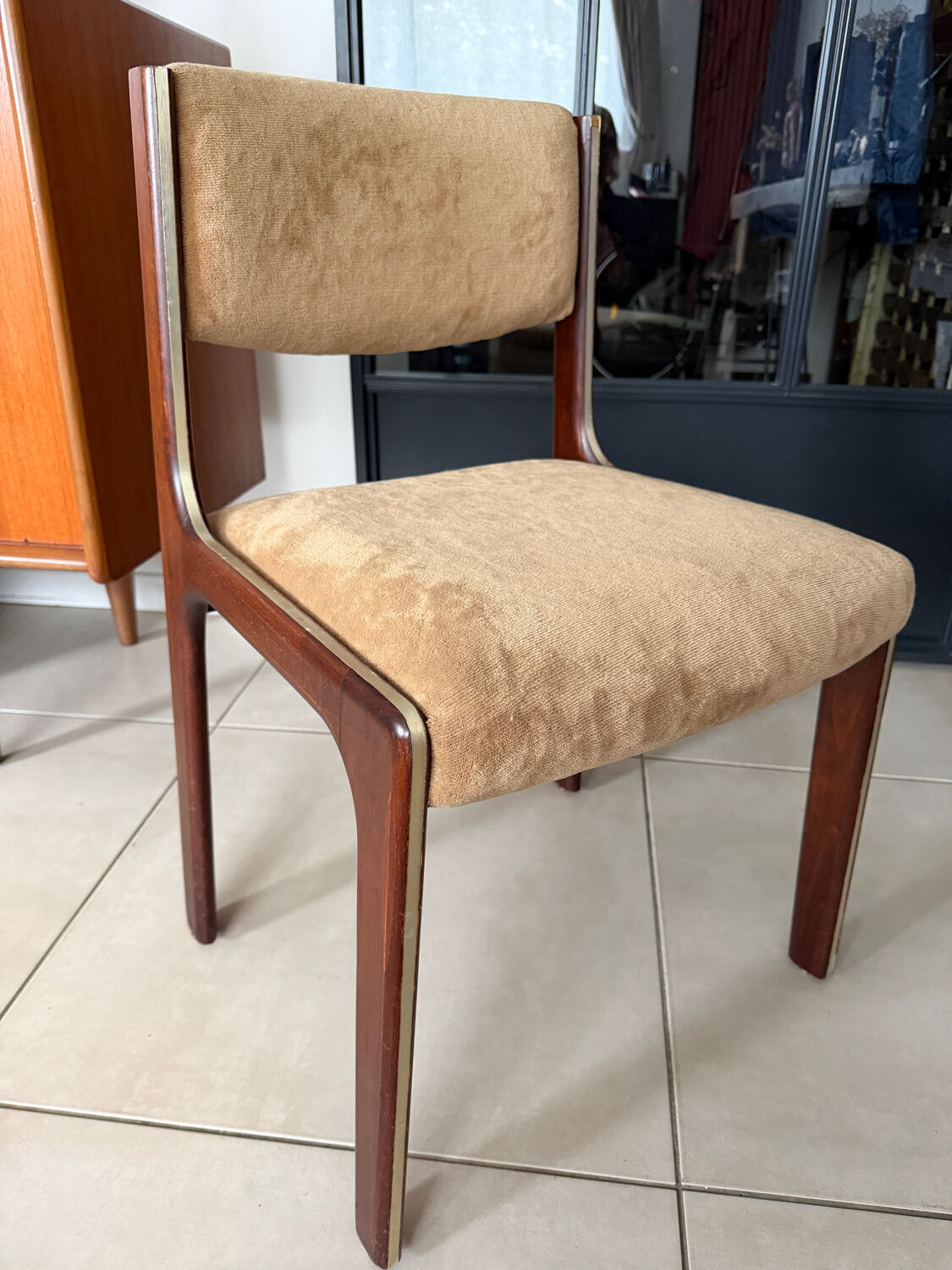 Vintage chair in the style of Guy Lefèvre (Maison Jansen)