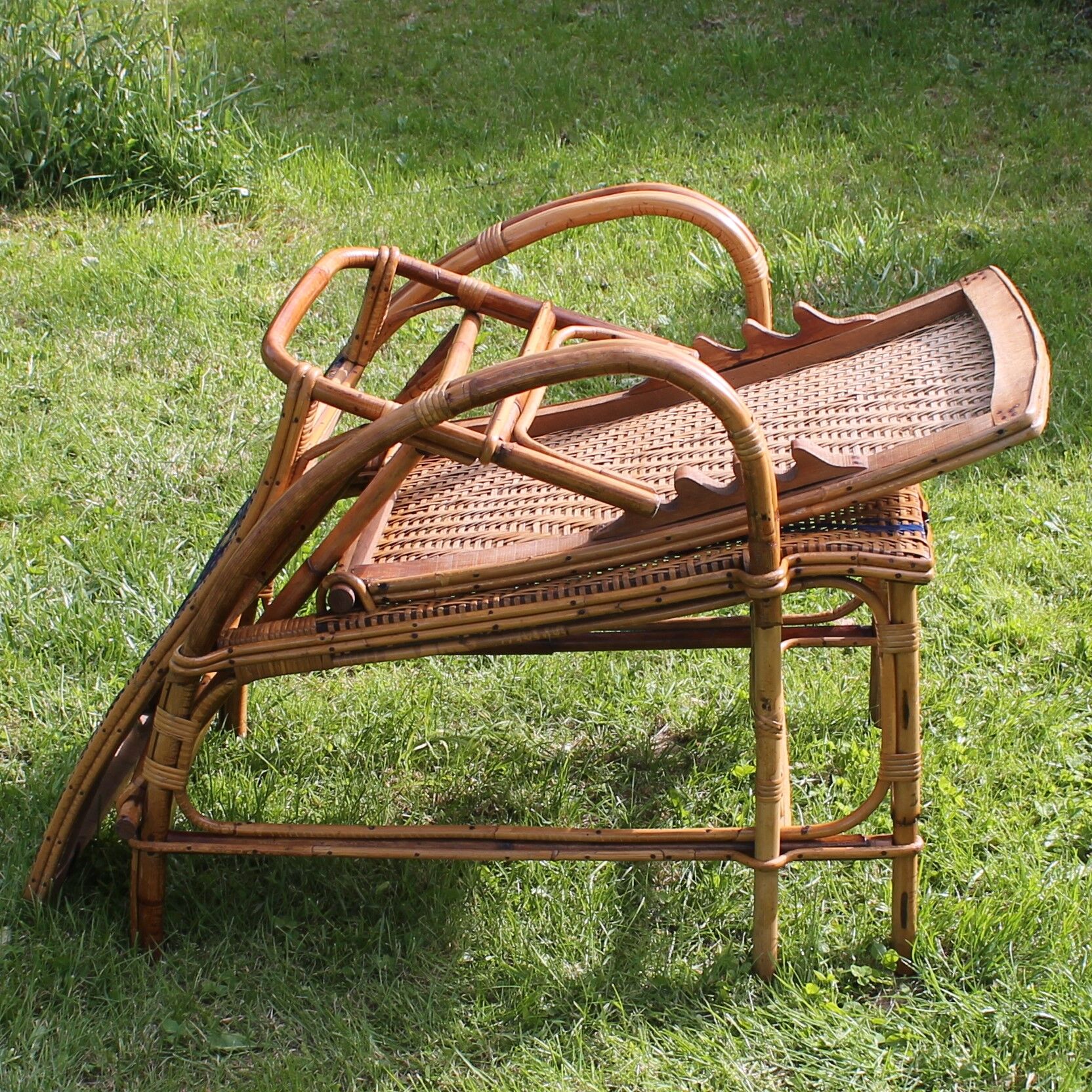 Vintage rotin transat