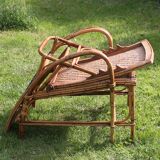 Vintage rotin transat