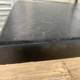 Chrome coffee table and slate tray