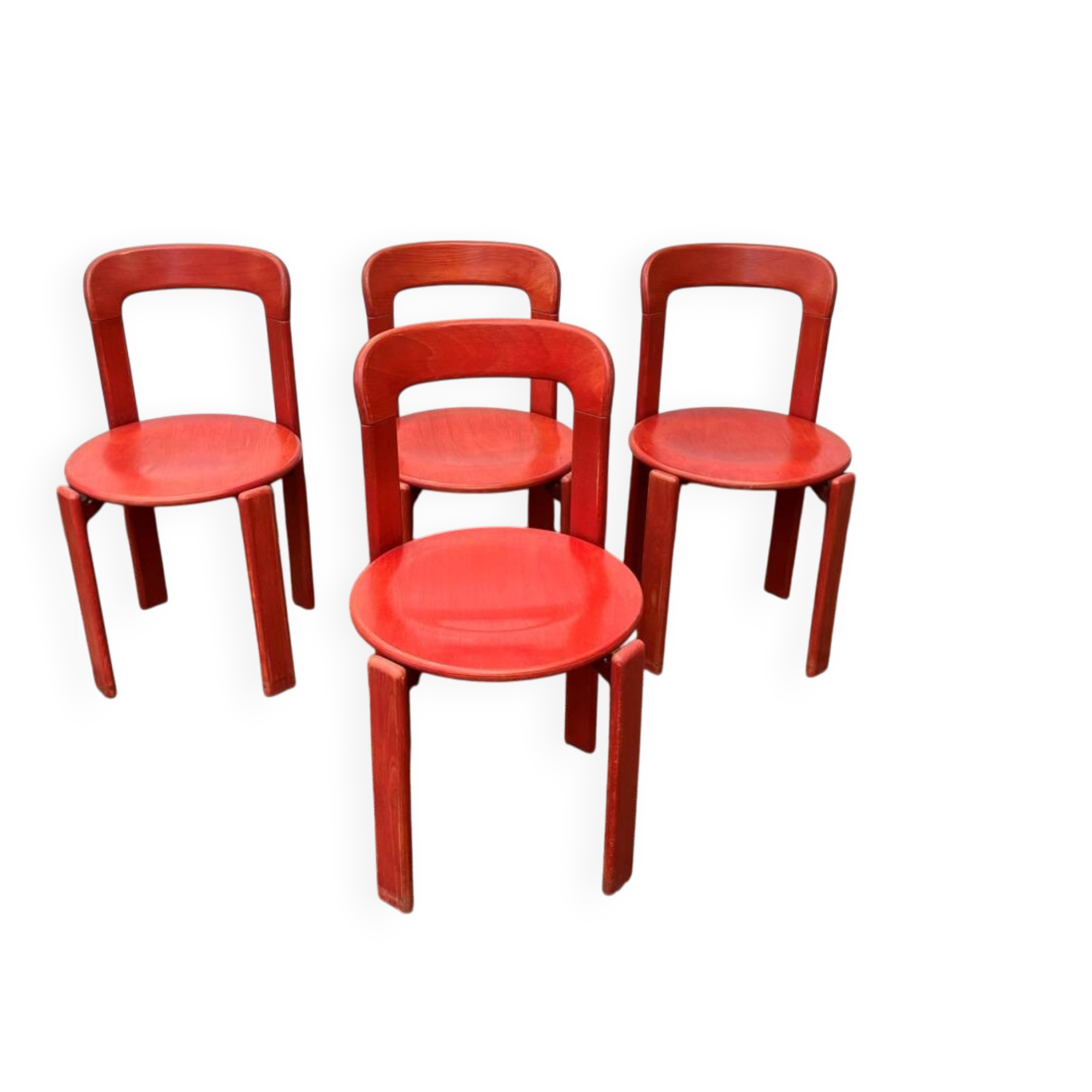 4 Stein am Rhein Chairs designer Bruno REY 1970