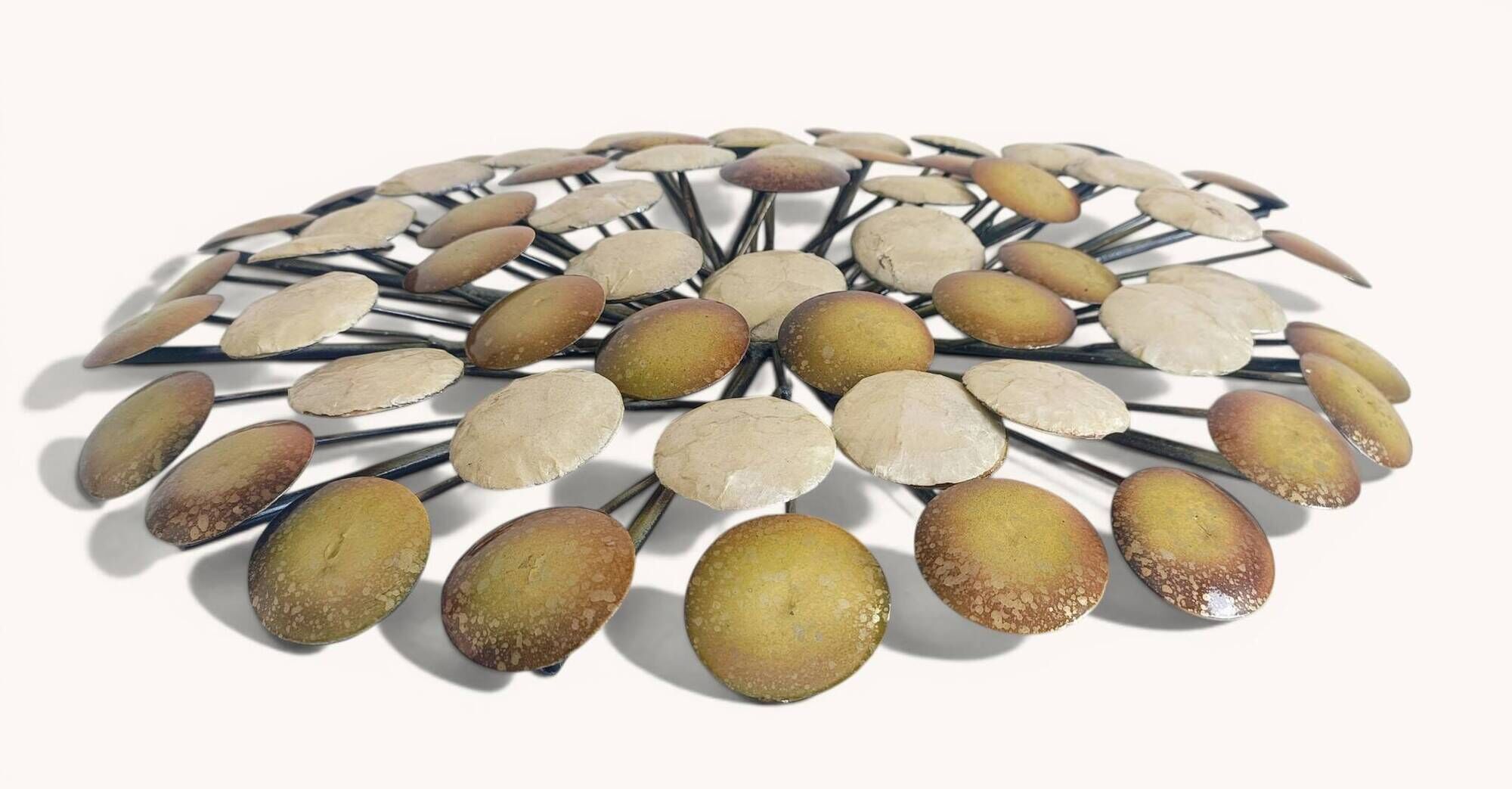 Mid-Century Enameled Metal Wall Sculpture, France, Circa 1965-1975