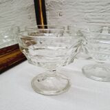 Set of 6 Art Deco glass cups