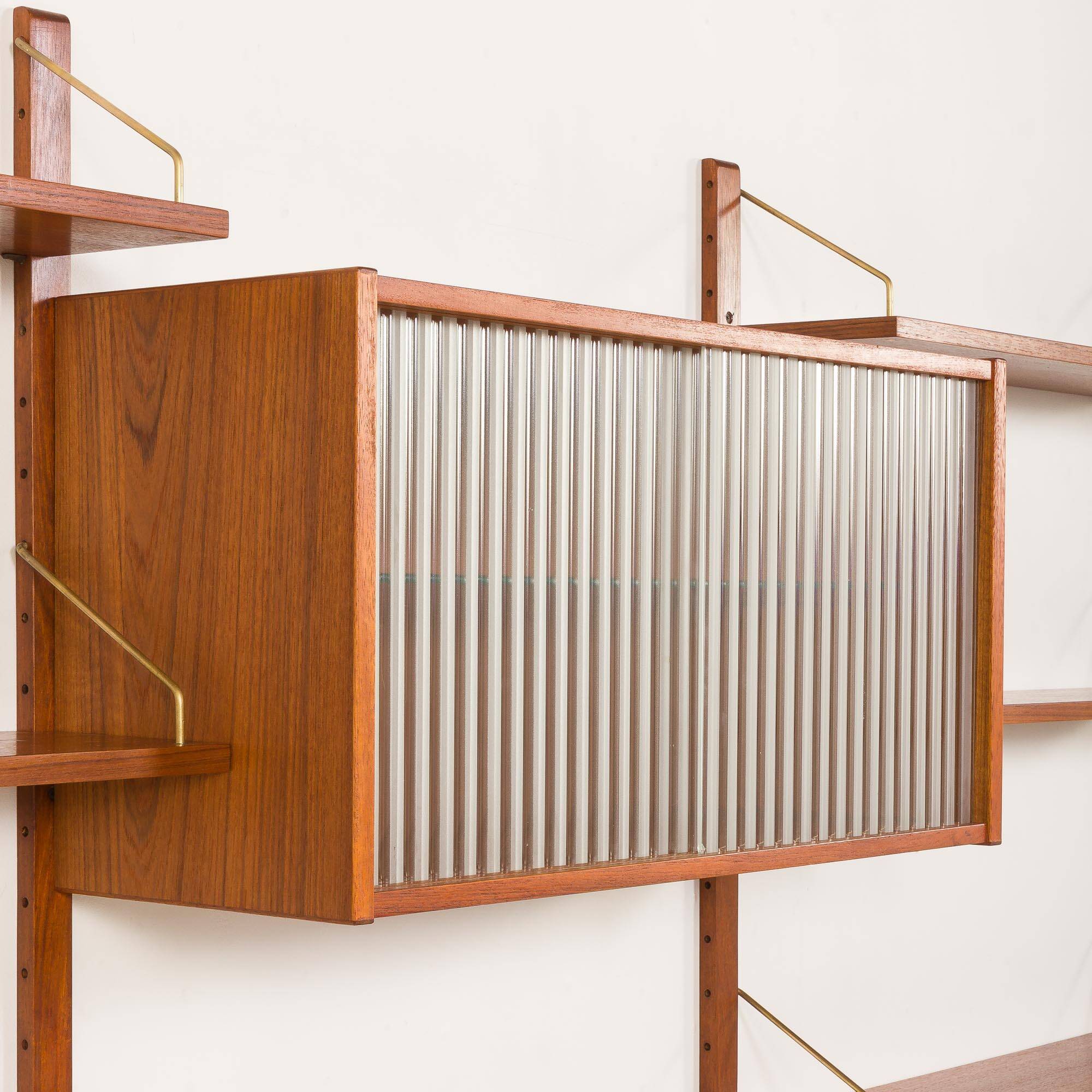 Mid century modern teak wall unit