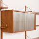 Mid century modern teak wall unit